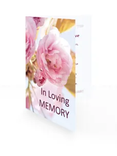 Floral memorial cards